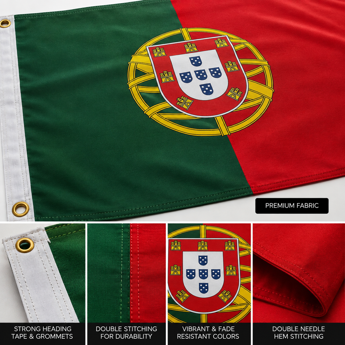 Portugal Flag 2'x3' to 5'x8' Nylon