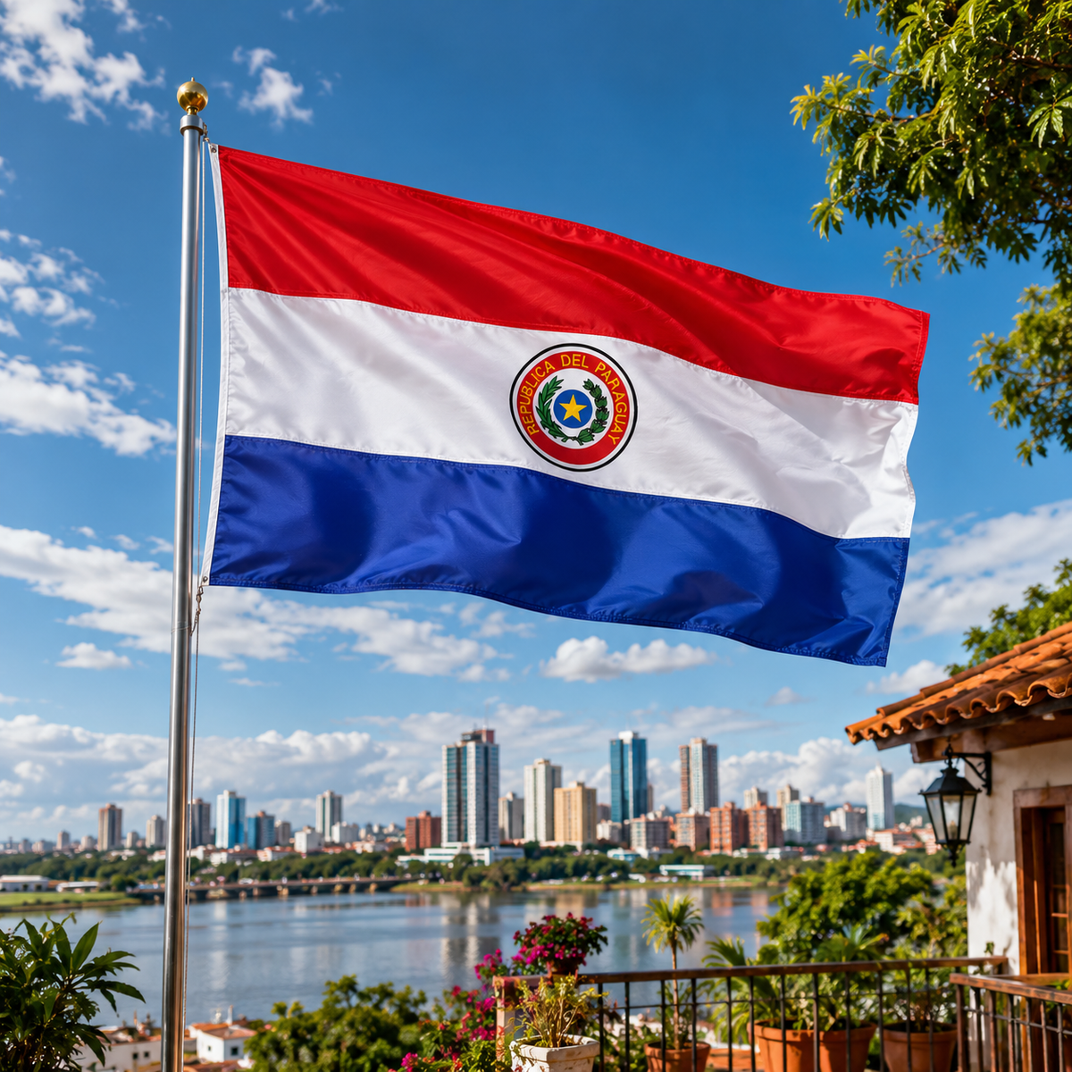 Paraguay Flag 2'x3' to 5'x8' Nylon