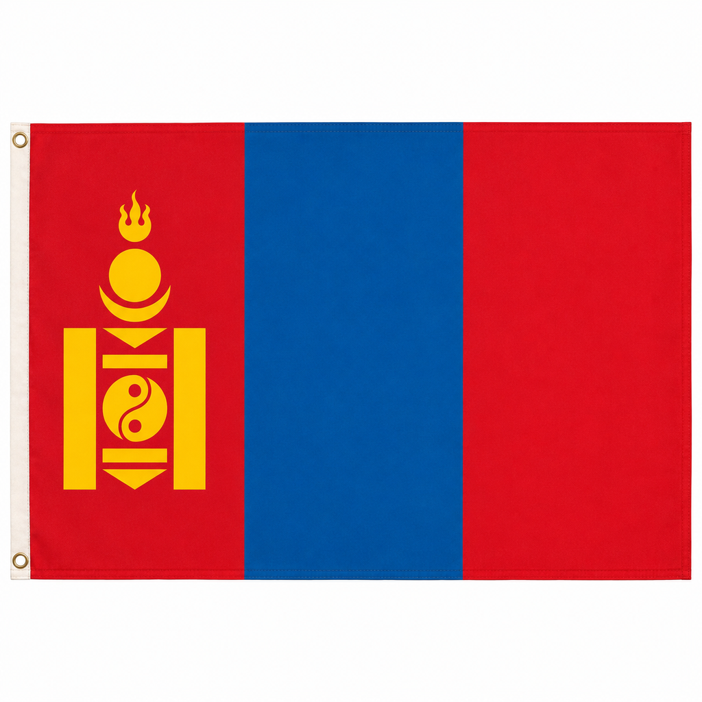 Mongolia Flag 2'x3' to 5'x8' Nylon