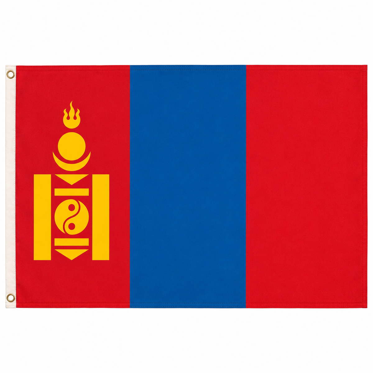 Mongolia Flag 2'x3' to 5'x8' Nylon