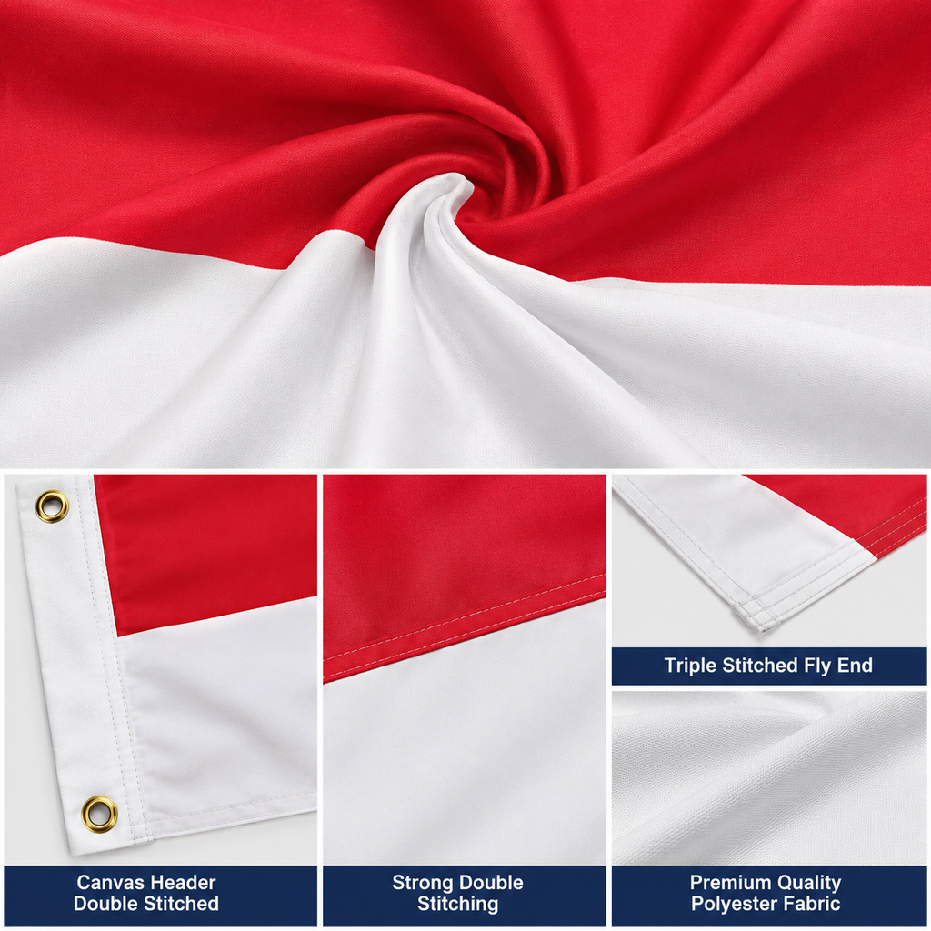 Monaco Flag 2'x3' to 5'x8' Nylon