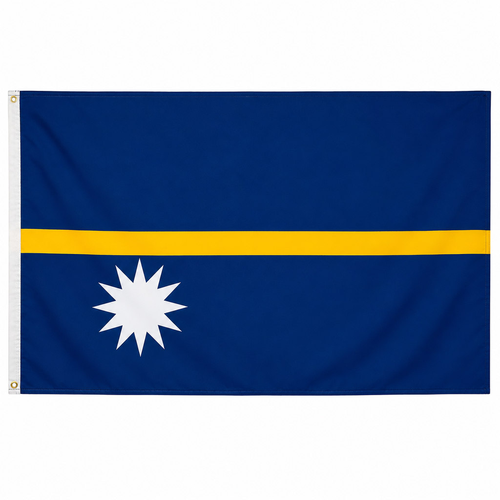 Nauru Flag 2'x3' to 5'x8' Nylon