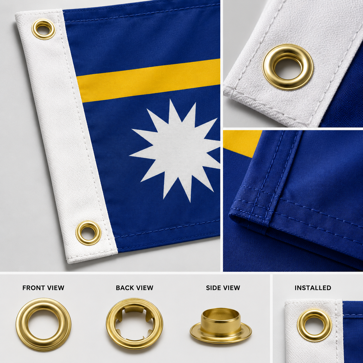 Nauru Flag 2'x3' to 5'x8' Nylon
