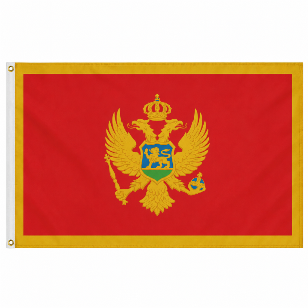 Montenegro Flag 2'x3' to 5'x8' Nylon