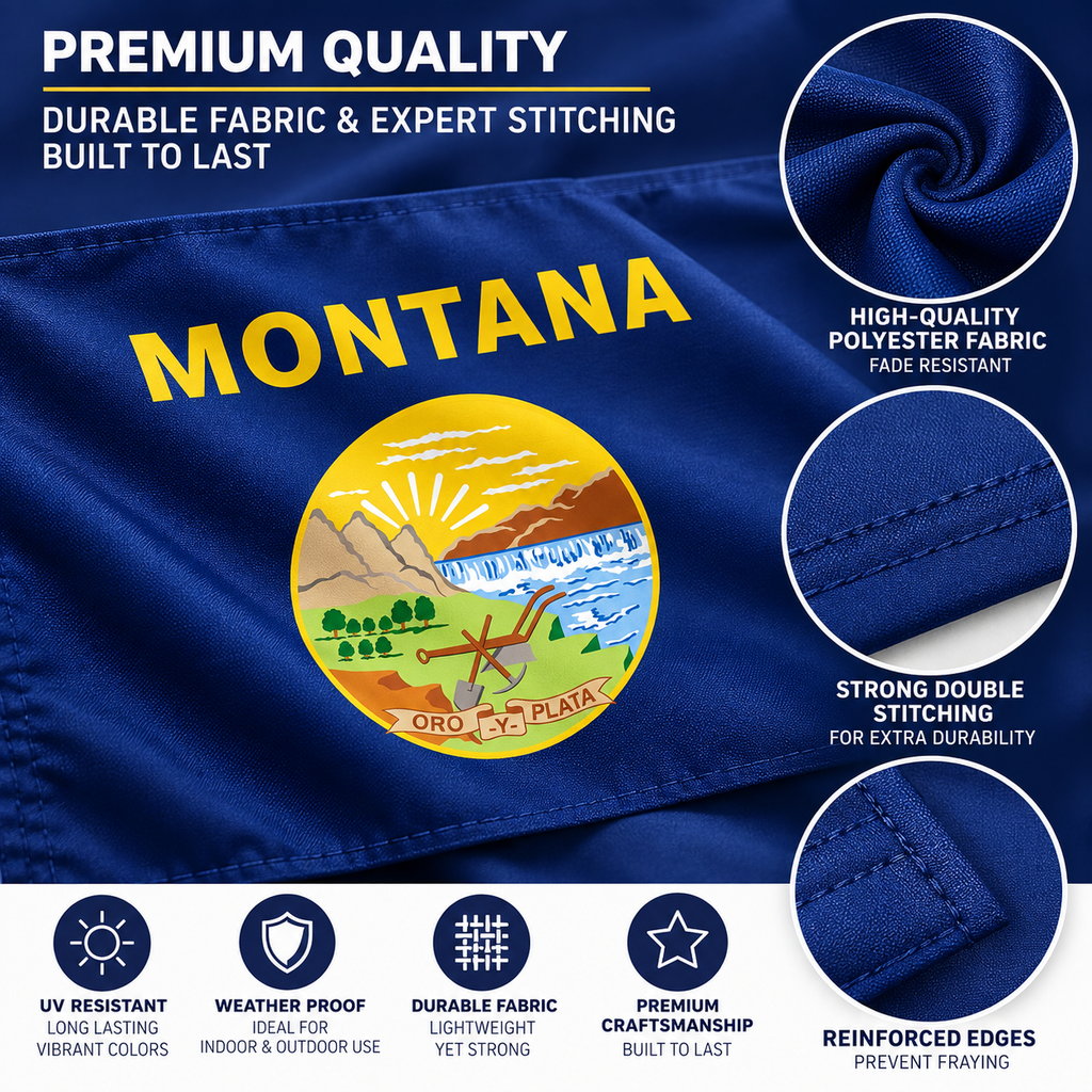 Nylon Montana State Flag-3'x5' to 6x10'