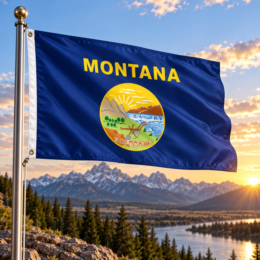 Nylon Montana State Flag-3'x5' to 6x10'