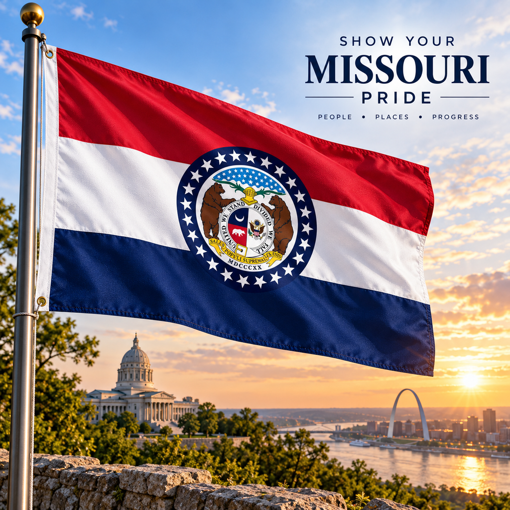 Nylon Missouri State Flag-3'x5' to 6x10'