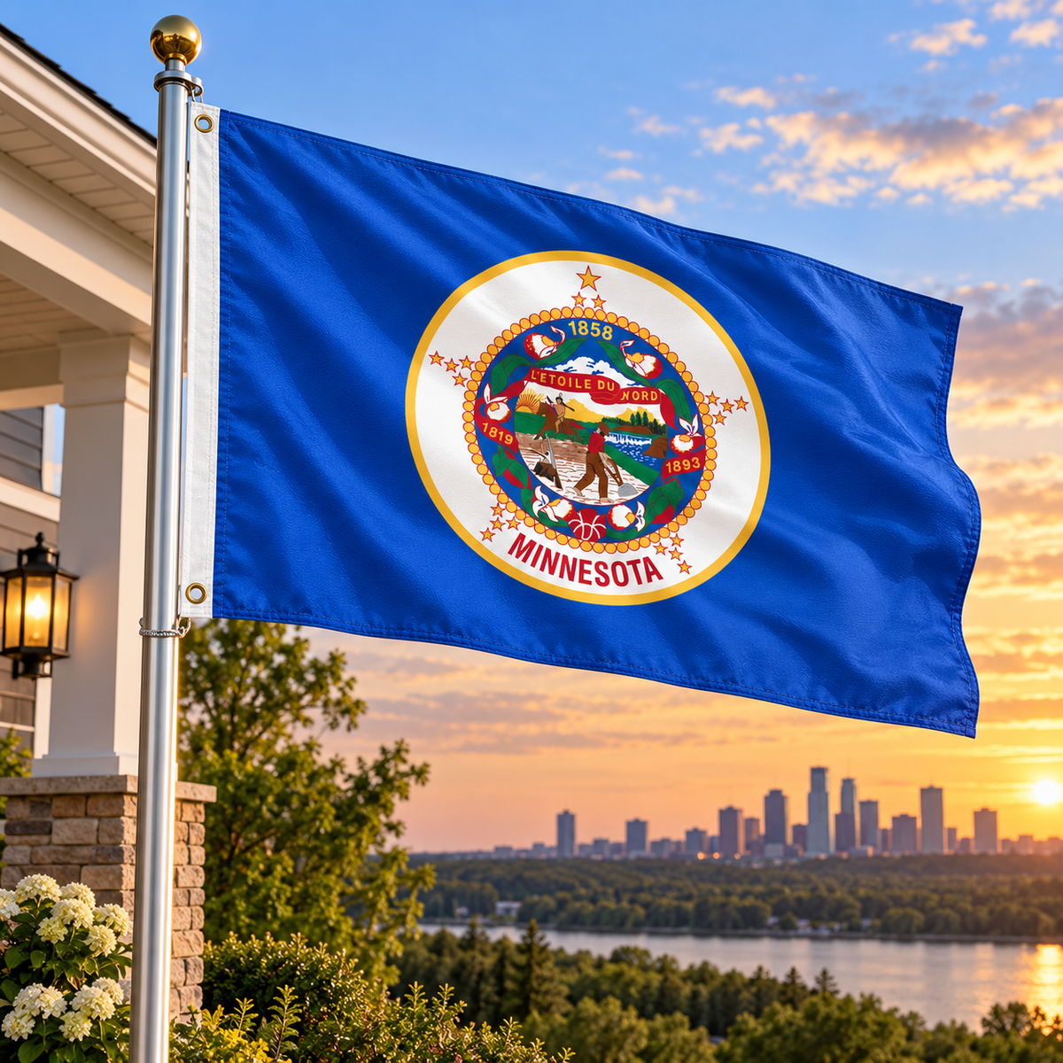 Nylon Minnesota State Flag-3'x5' to 6x10'
