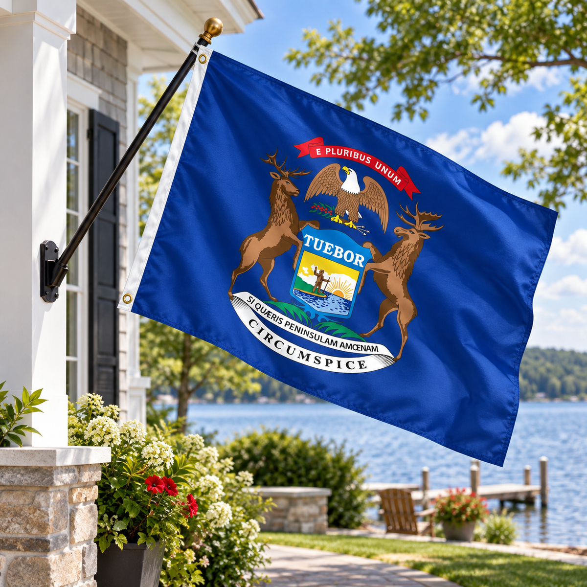 Nylon Michigan State Flag-3'x5' to 6x10'