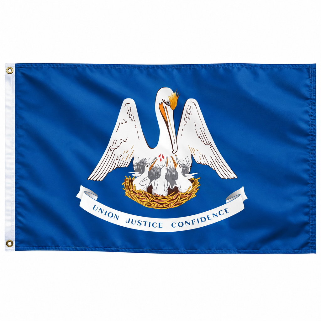 Nylon Louisiana State Flag-3'x5' to 6x10'