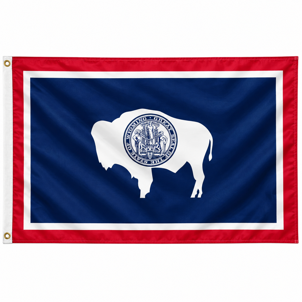 Nylon Wyoming State Flag-3'x5' to 6x10'