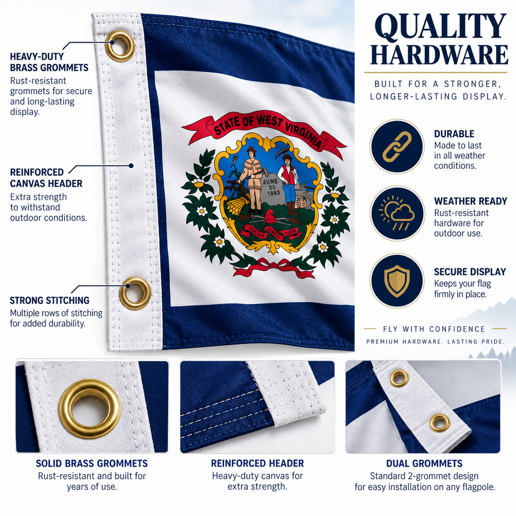 Nylon West Virginia State Flag