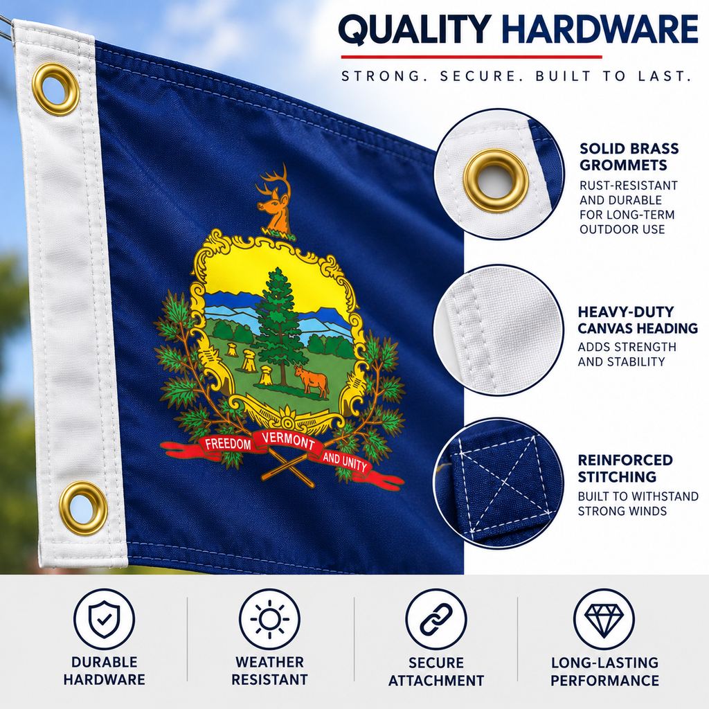 Nylon Vermont State Flag-3'x5' to 6x10'