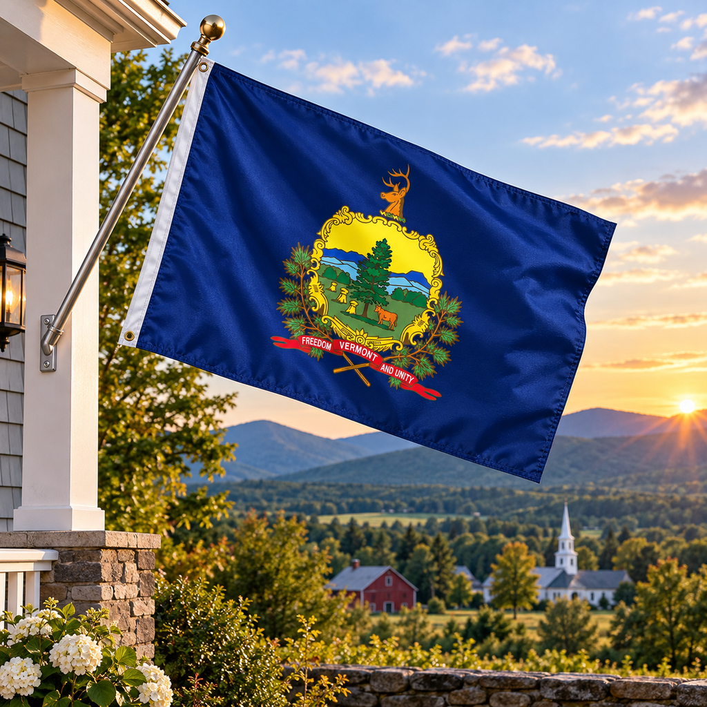 Nylon Vermont State Flag-3'x5' to 6x10'