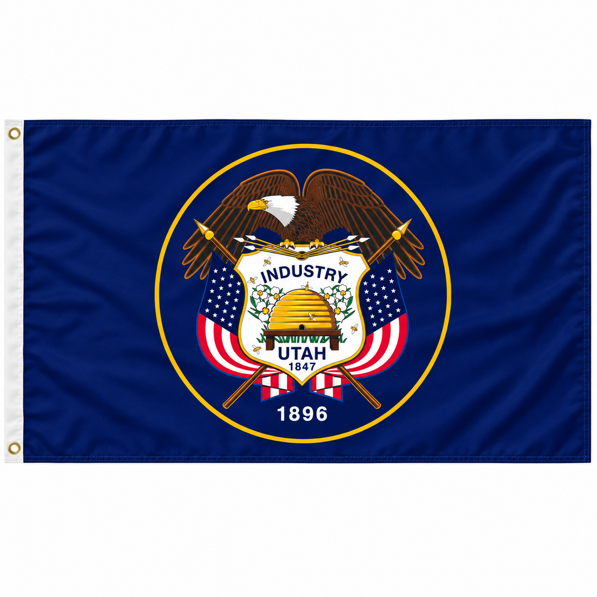 Nylon Utah State Flag-3'x5' to 6x10'
