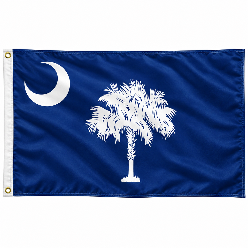 Nylon South Carolina State Flag-3'x5' to 6x10'