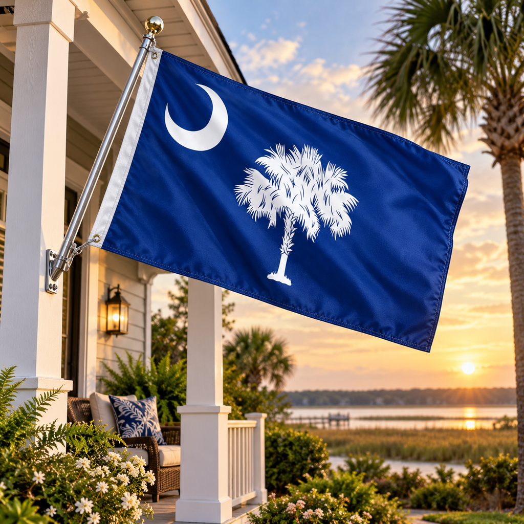 Nylon South Carolina State Flag-3'x5' to 6x10'