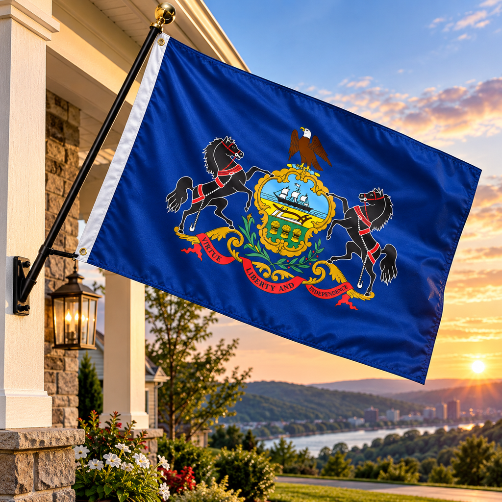 Nylon Pennsylvania State Flag-3'x5' to 6x10'
