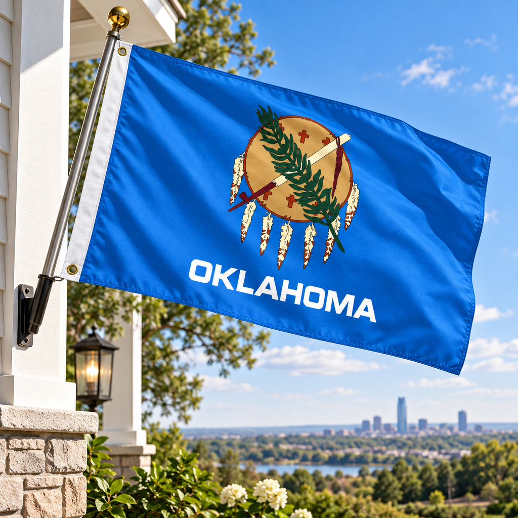 Nylon Oklahoma State Flag-3'x5' to 6x10'