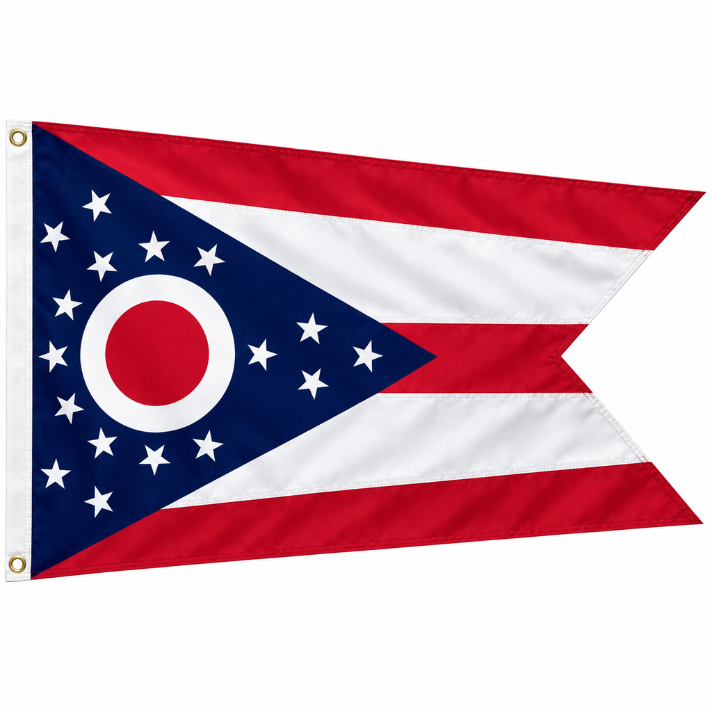 Nylon Ohio State Flag-3'x5' to 6x10'