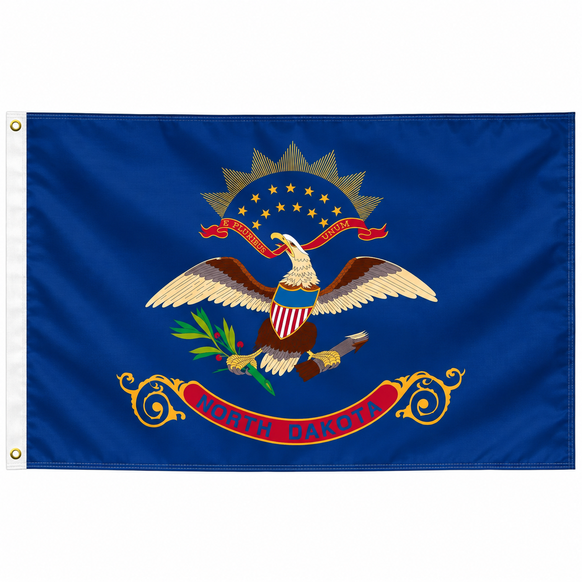Nylon North Dakota State Flag-3'x5' to 6x10'