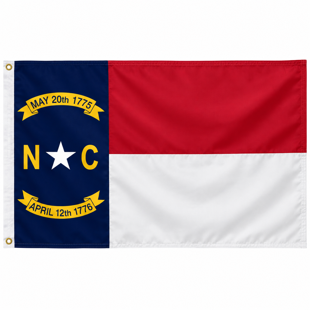 Nylon North Carolina State Flag-3'x5' to 6x10'