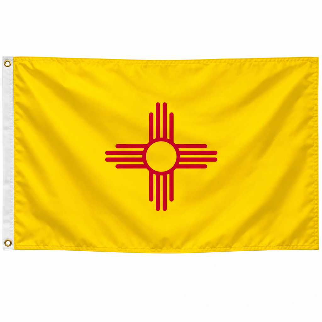 Nylon New Mexico State Flag-3'x5' to 6x10'