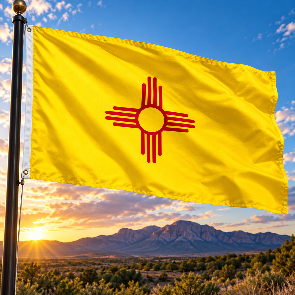 Nylon New Mexico State Flag-3'x5' to 6x10'