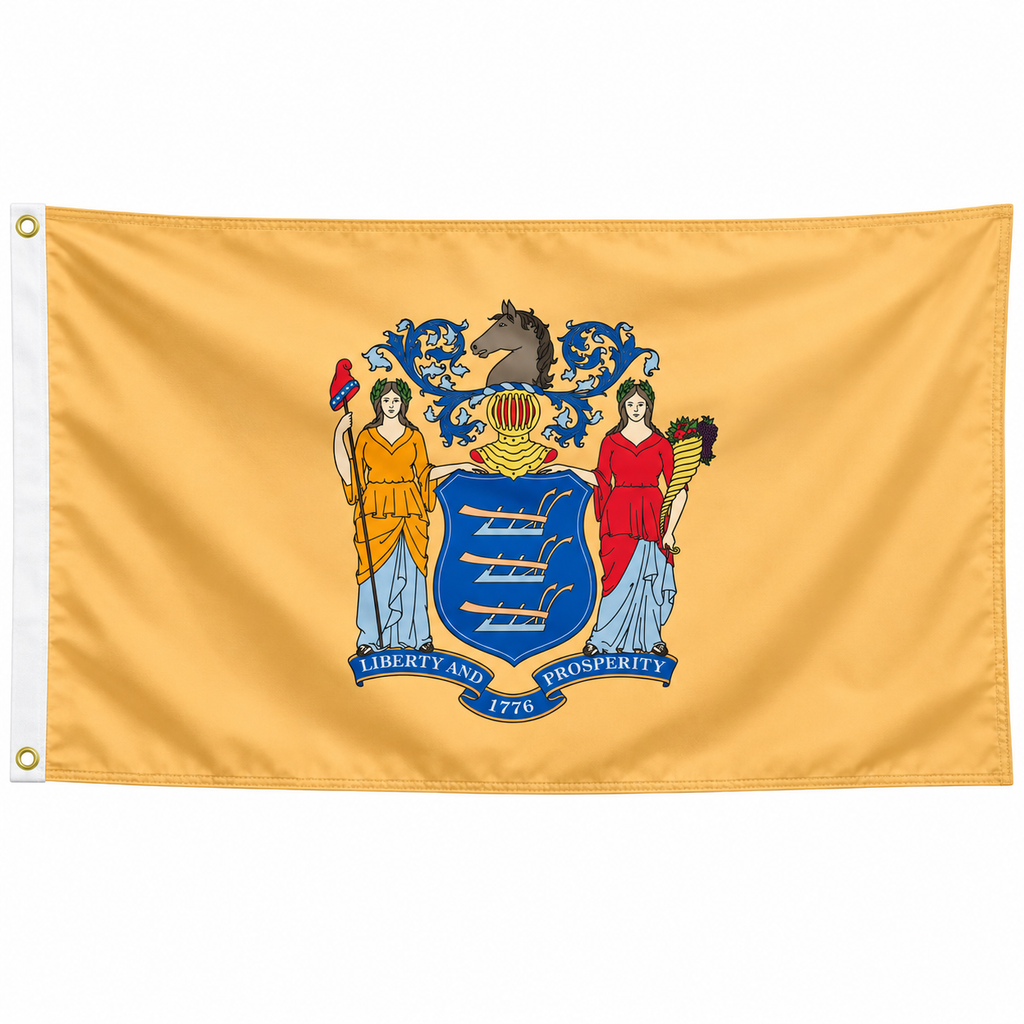 Nylon New Jersey State Flag-3'x5' to 6x10'