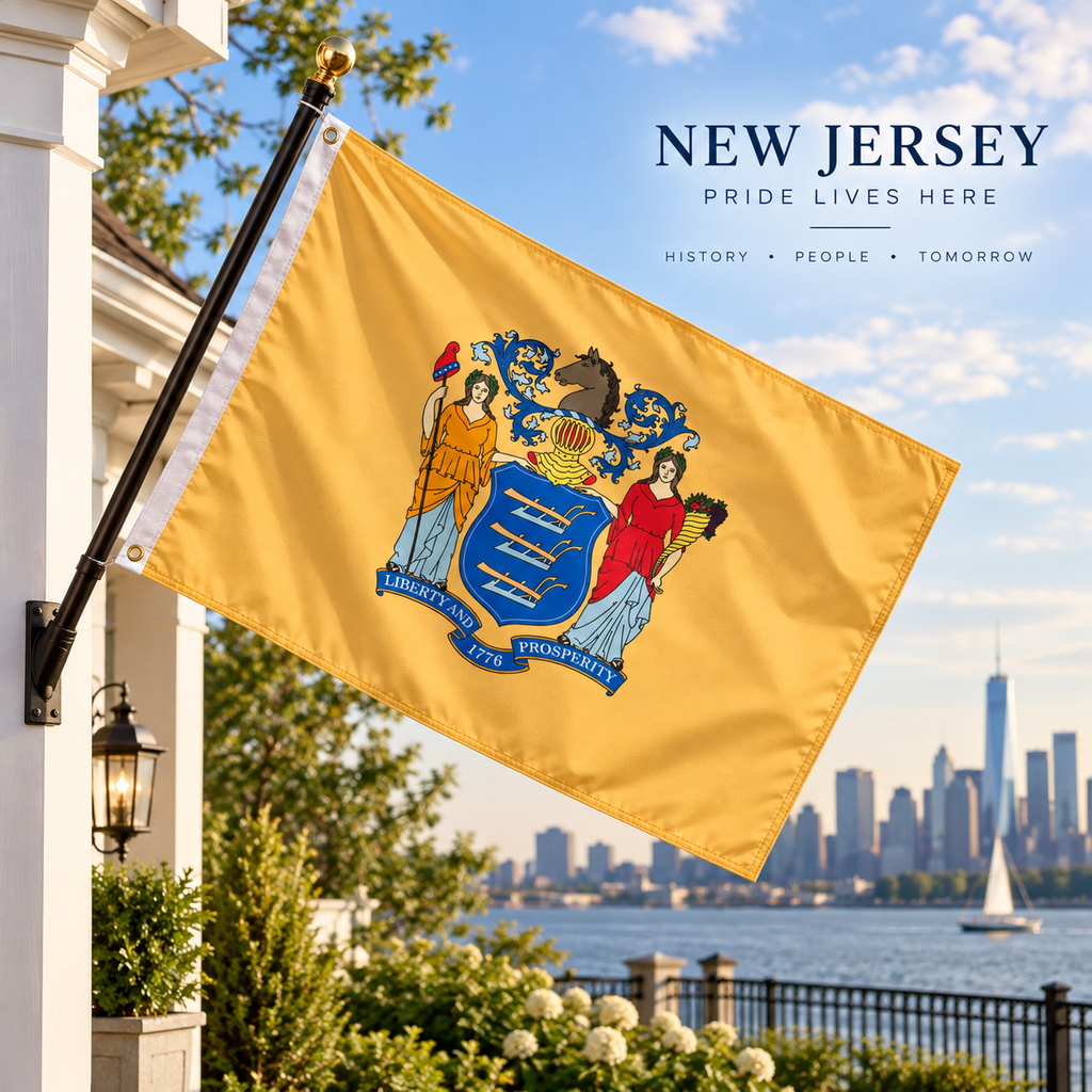 Nylon New Jersey State Flag-3'x5' to 6x10'
