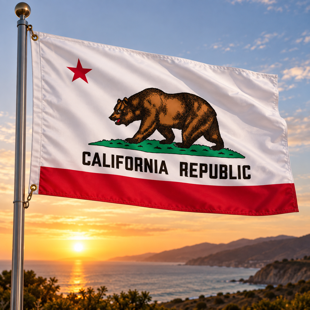 Nylon California State Flag-3'x5' to 6x10'