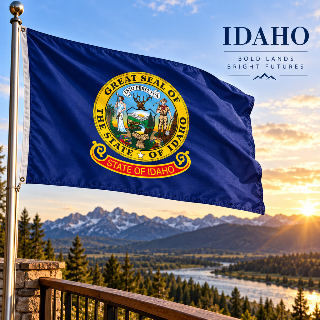 Nylon Idaho State Flag-3'x5' to 6x10'