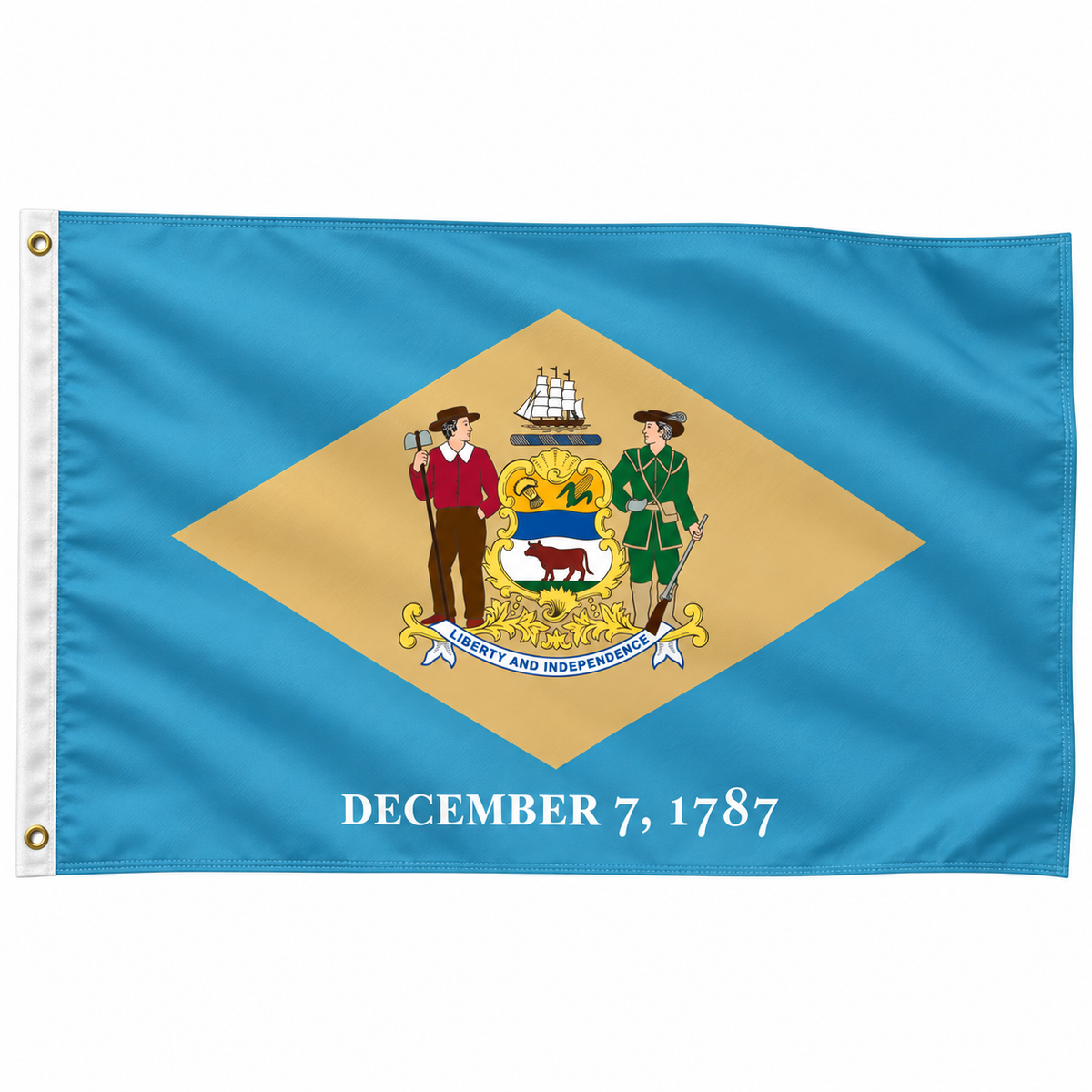 Nylon Delaware State Flag-3'x5' to 6x10'