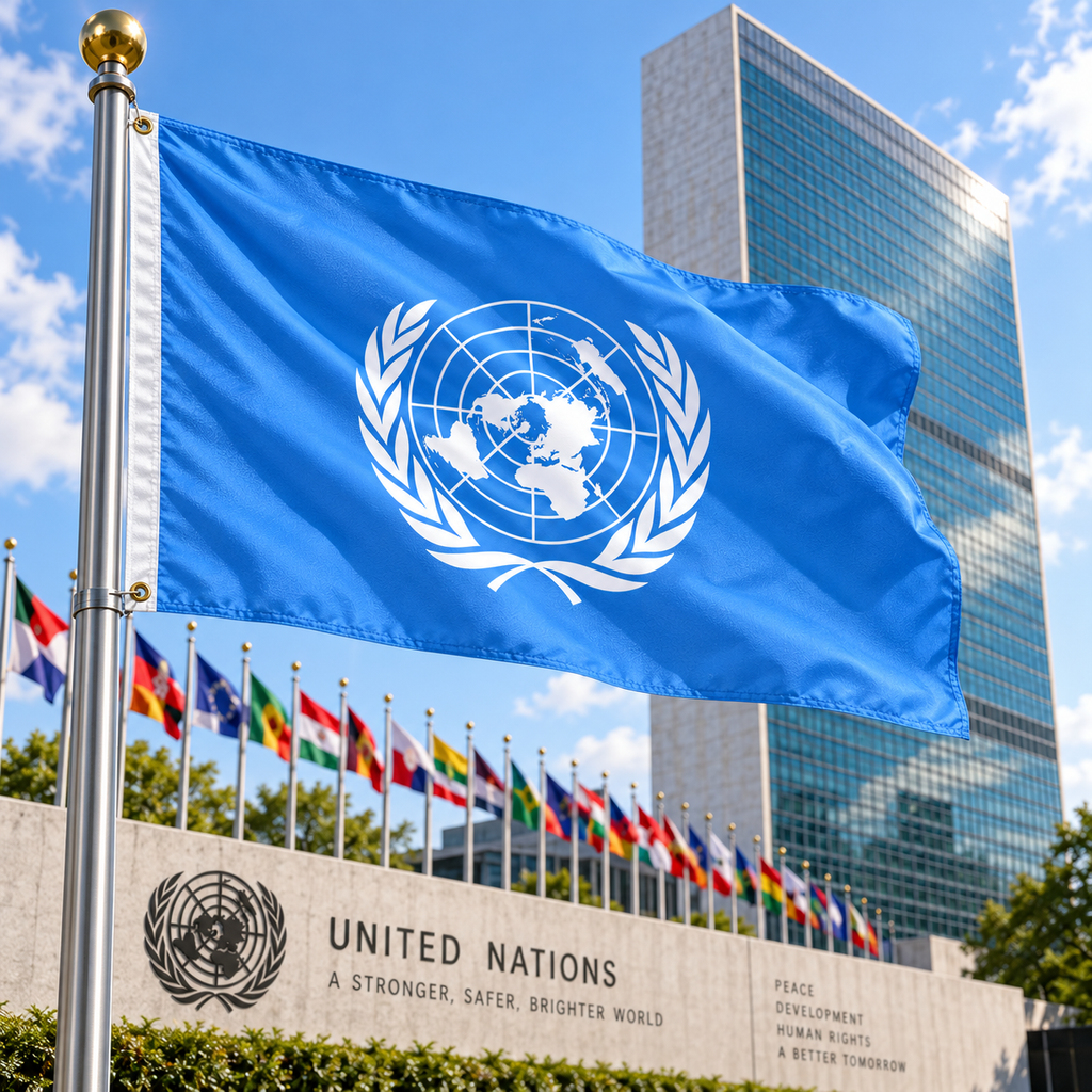 United Nations Flag 2'x3' to 5'x8' Nylon