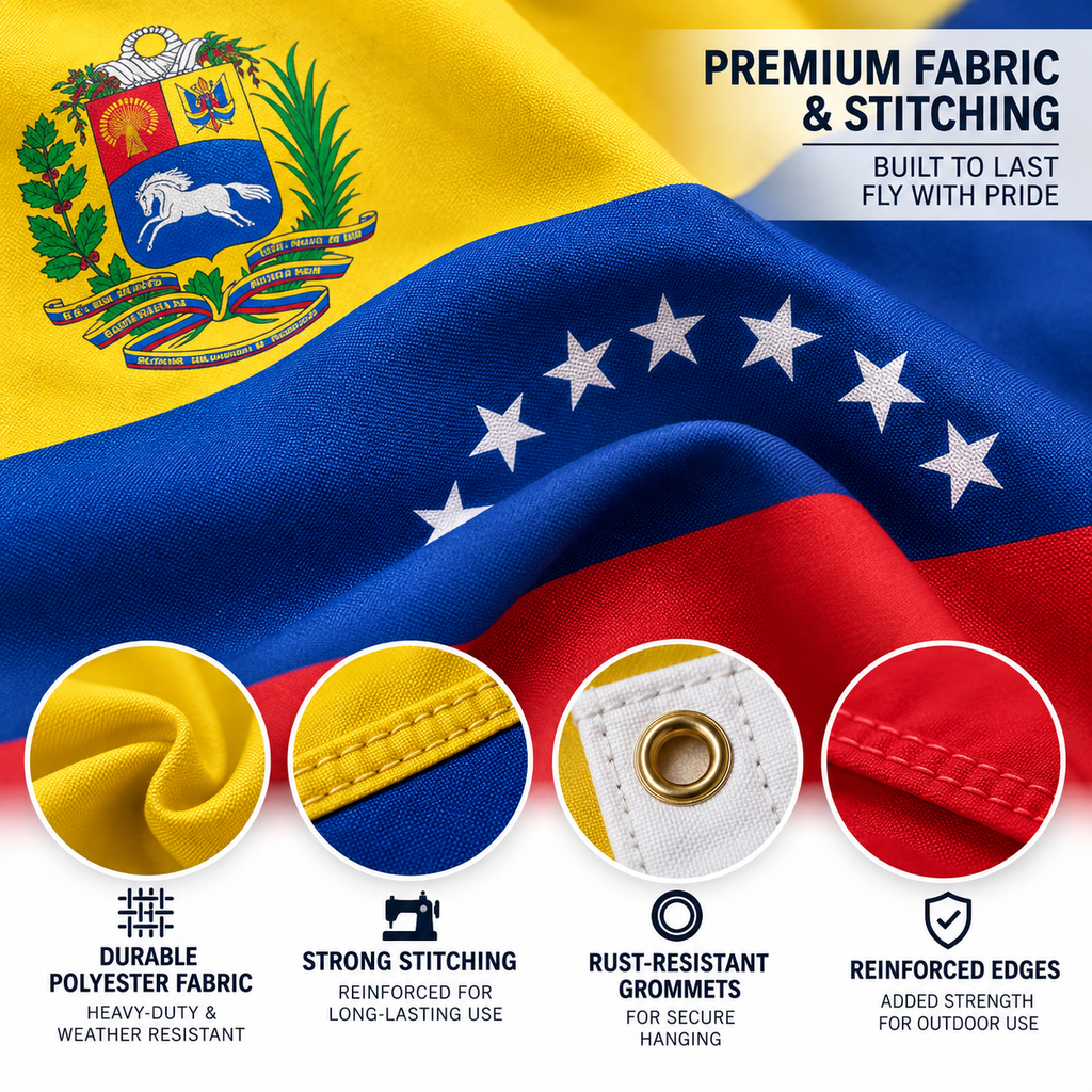 Venezuela Flag 2'x3' to 5'x8' Nylon