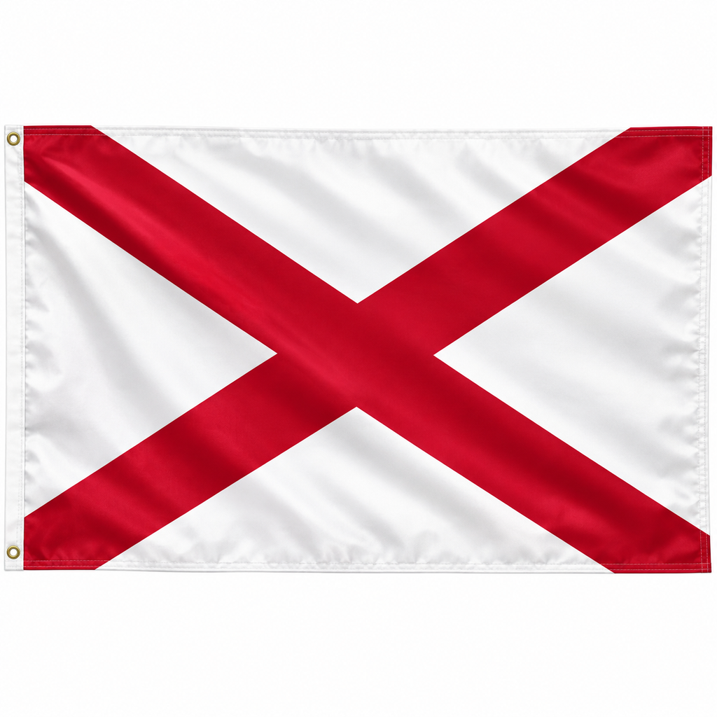 Nylon Alabama State Flag-3'x5' to 6x10'
