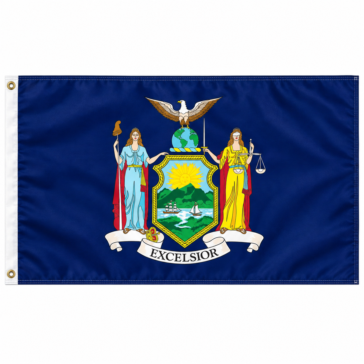 Nylon New York State Flag-3'x5' to 6x10'