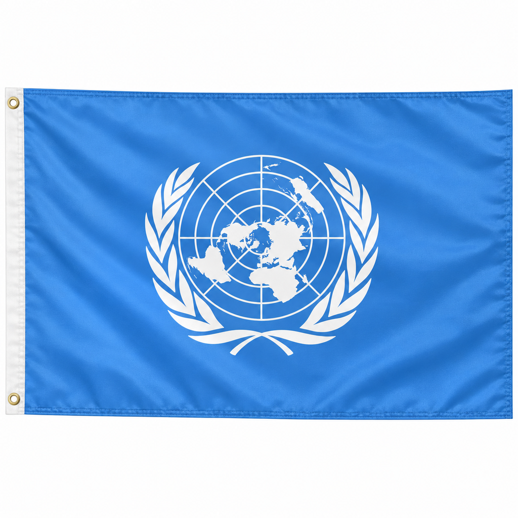 United Nations Flag 2'x3' to 5'x8' Nylon