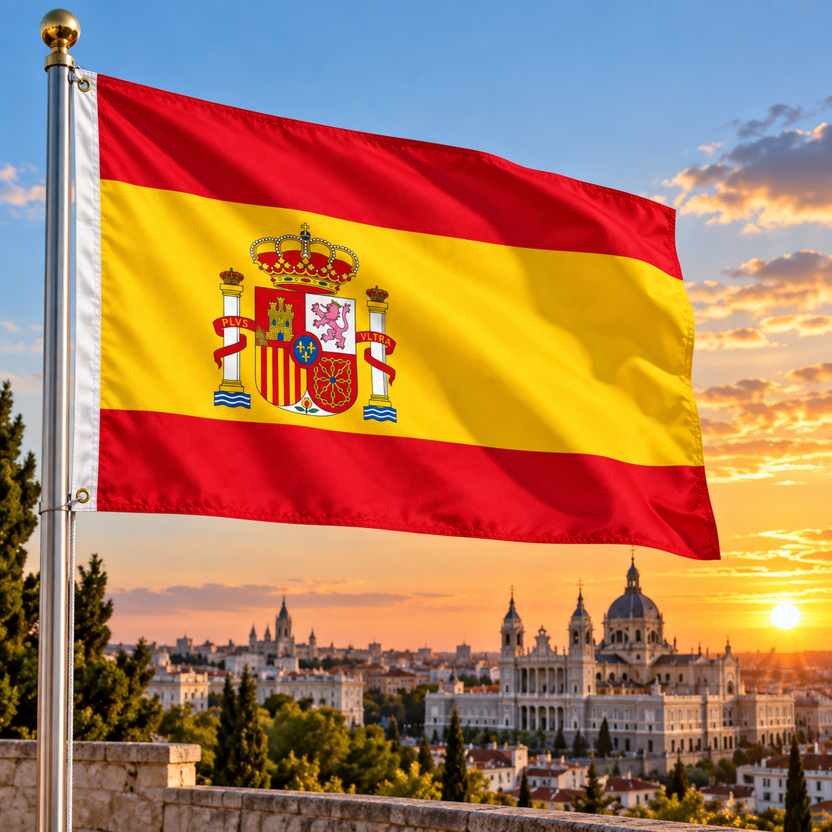 Spain Flag 2'x3' to 5'x8' Nylon