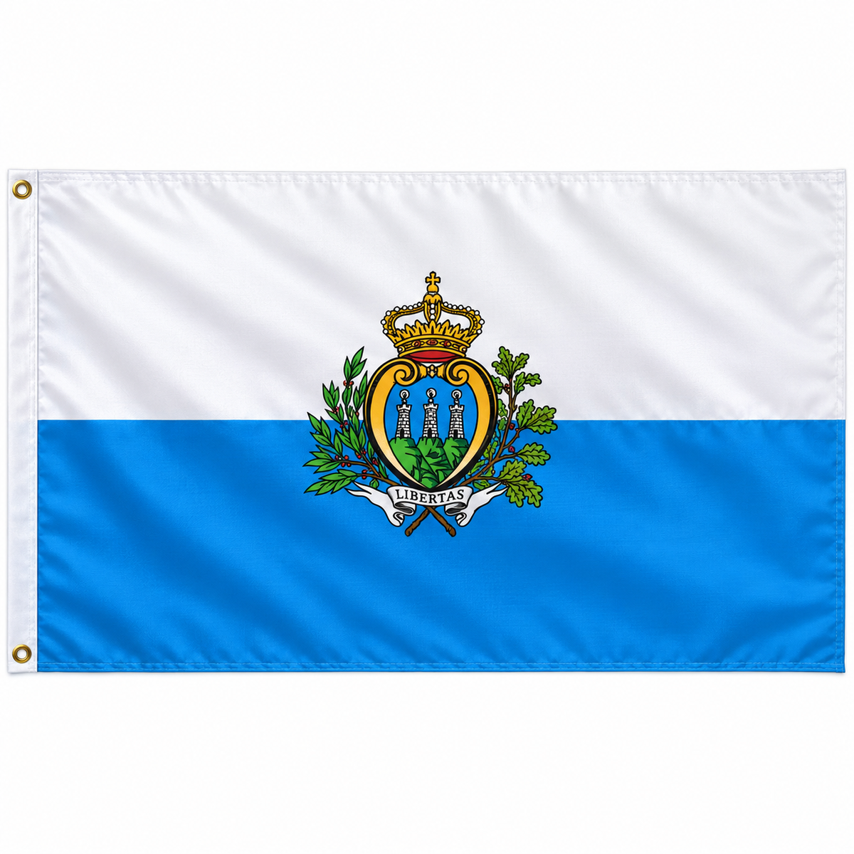 San Marino Flag 2'x3' to 5'x8' Nylon