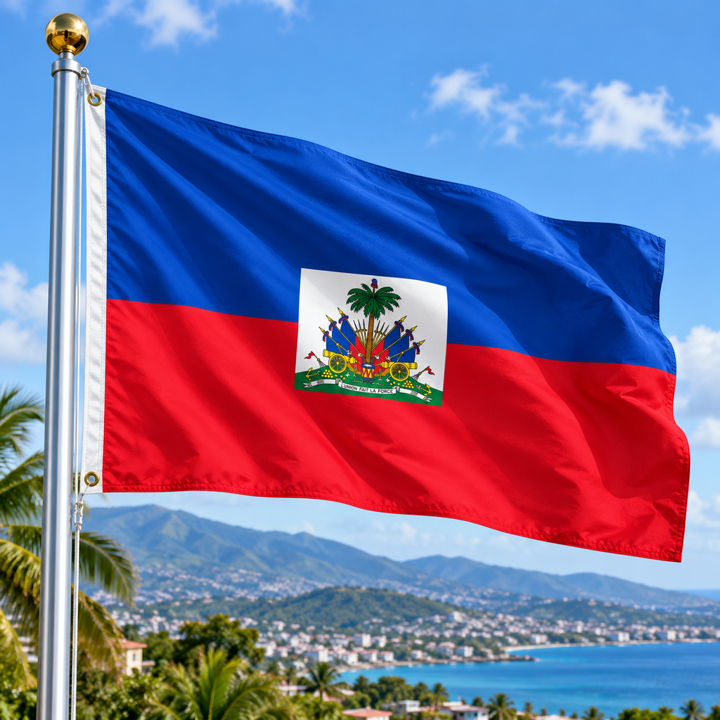 Haiti Flag 2'x3' to 5'x8' Nylon