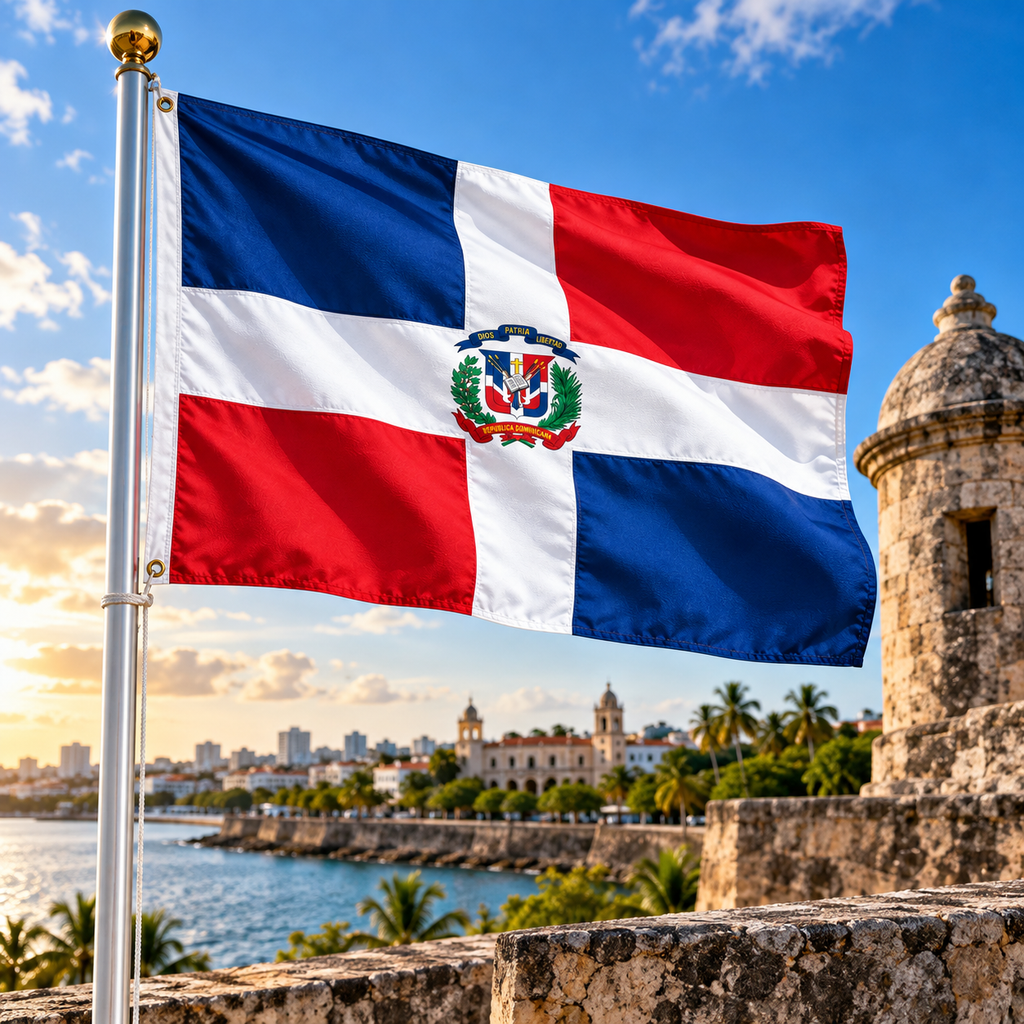 Dominican Republic Flag 2'x3' to 5'x8' Nylon