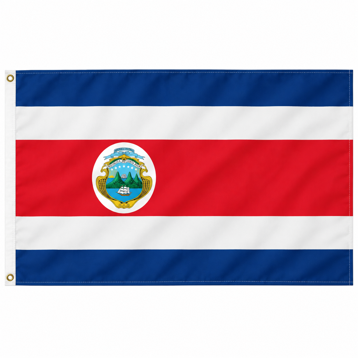 Costa Rica Flag 2'x3' to 5'x8' Nylon