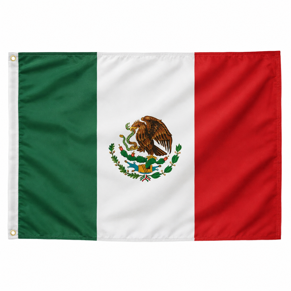 Mexico Flag 2'x3' to 5'x8' Nylon
