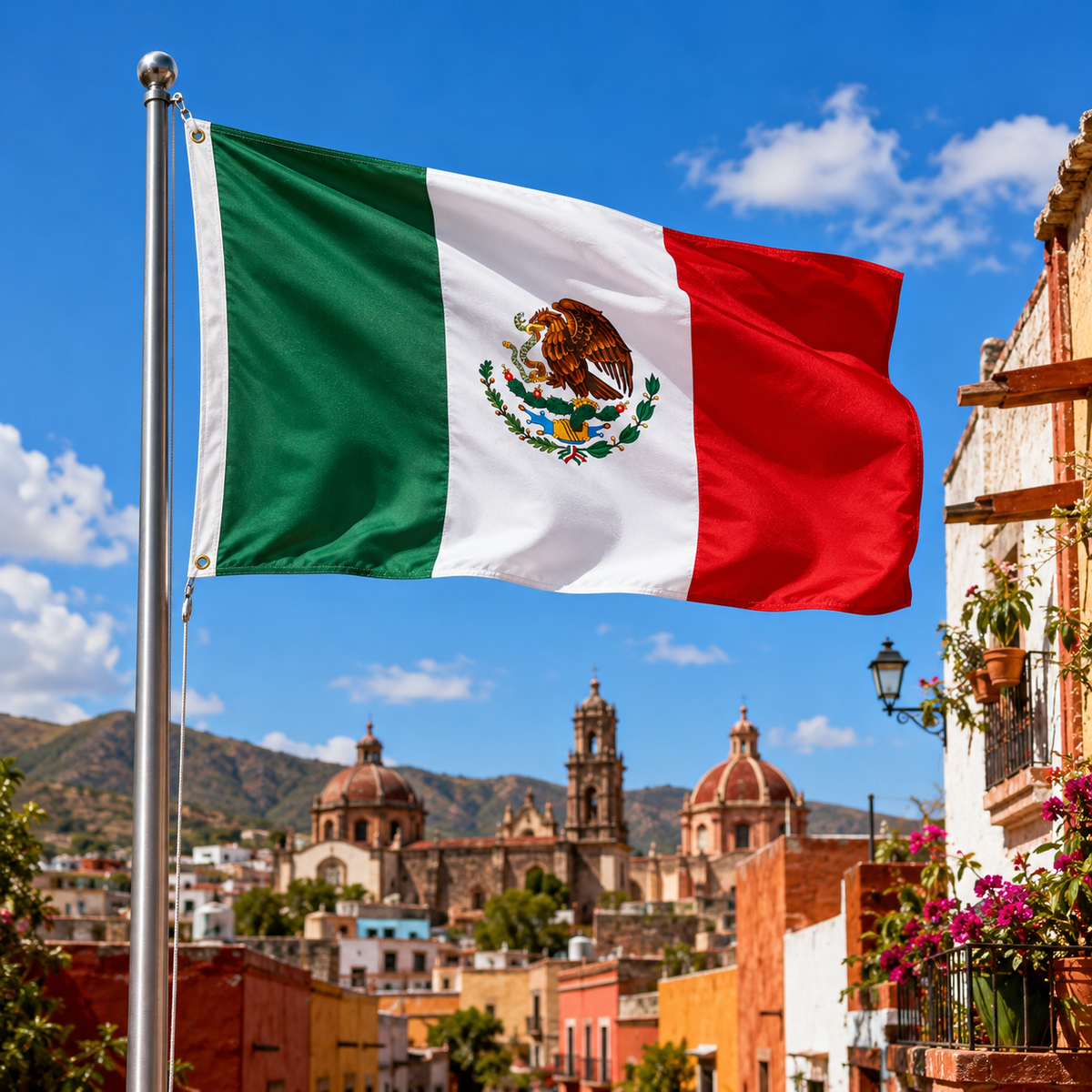 Mexico Flag 2'x3' to 5'x8' Nylon