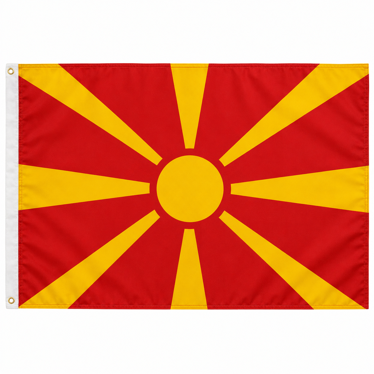 Macedonia Flag 2'x3' to 5'x8' Nylon