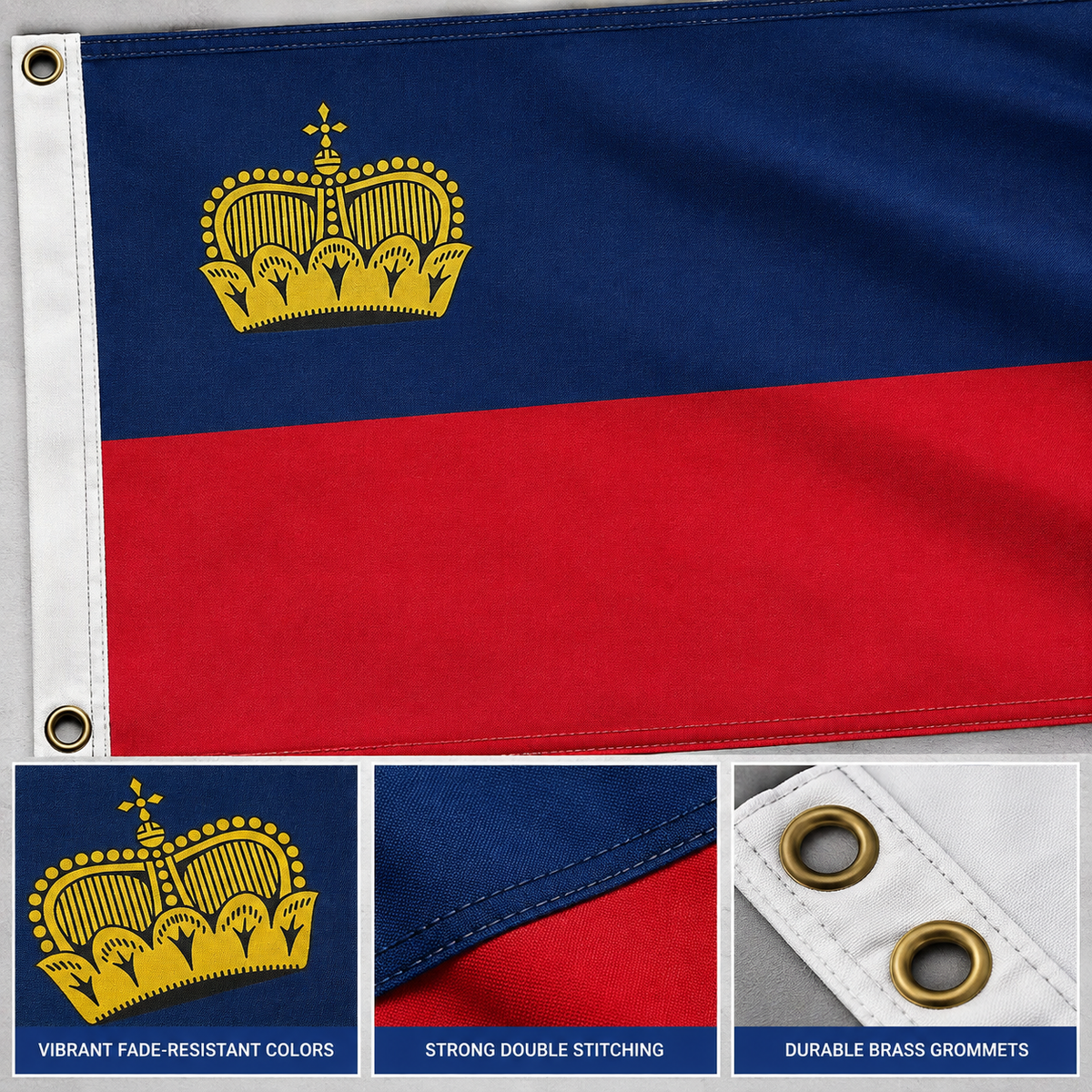 Liechtenstein Flag 2'x3' to 5'x8' Nylon