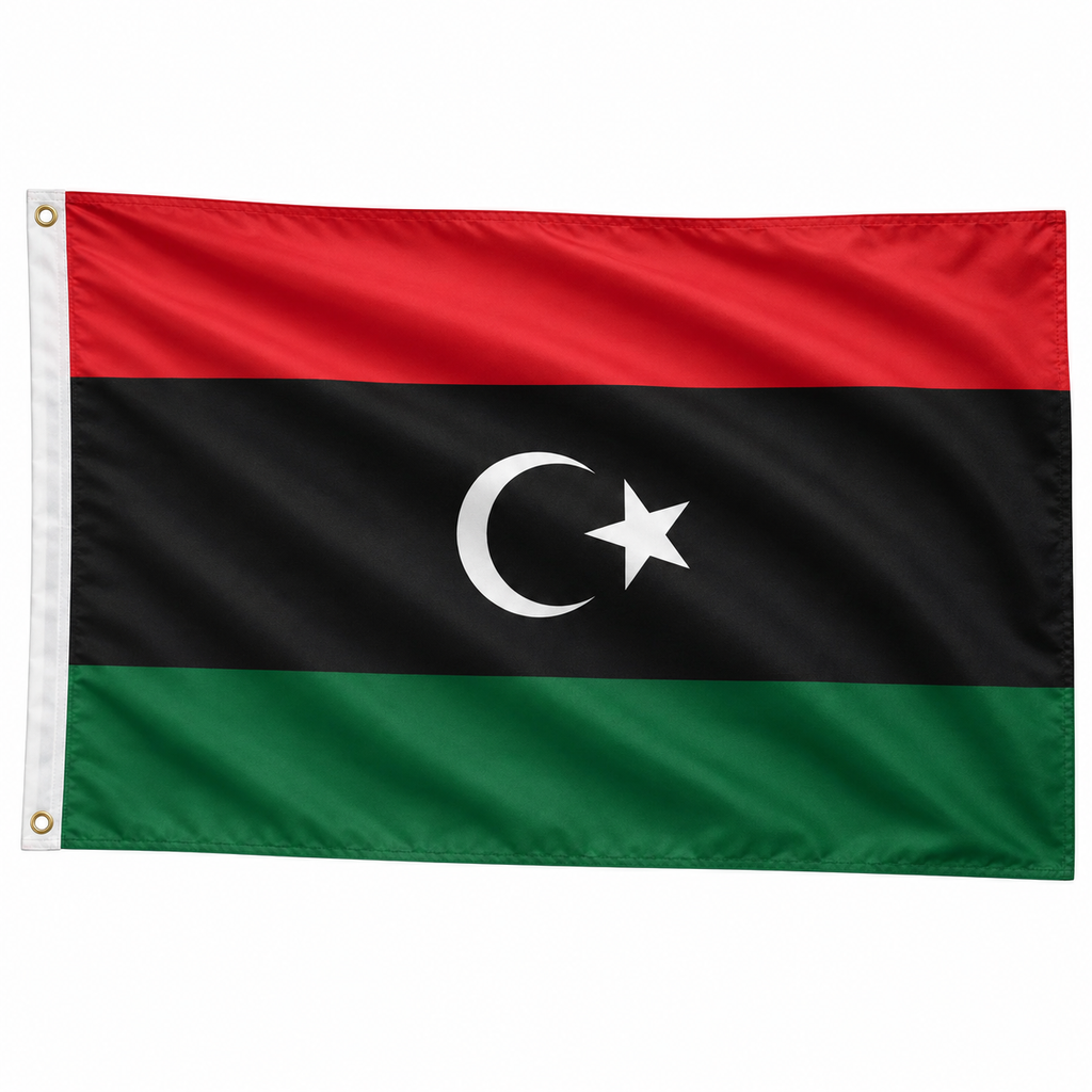 Libya Flag 2'x3' to 5'x8' Nylon
