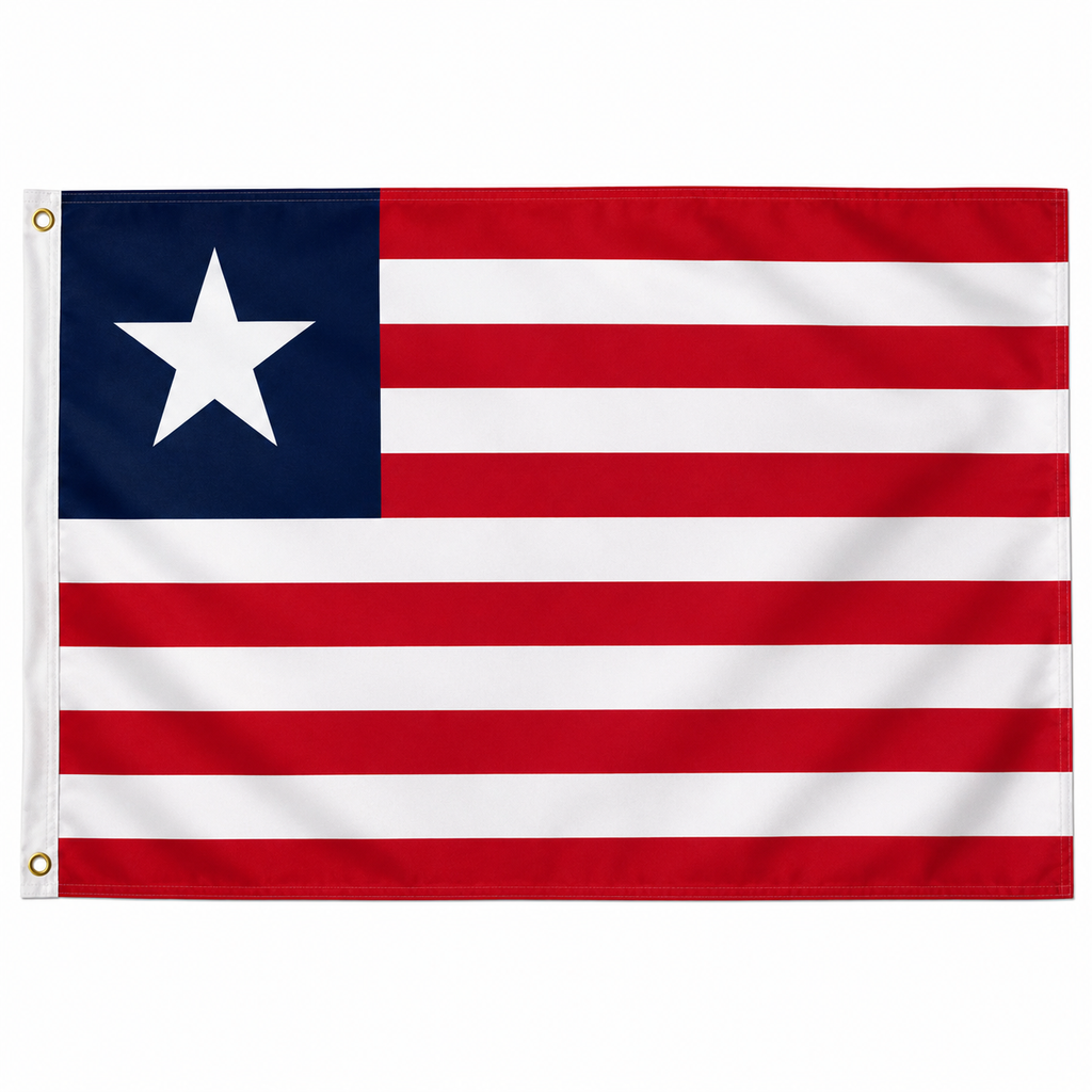 Liberia Flag 2'x3' to 5'x8' Nylon