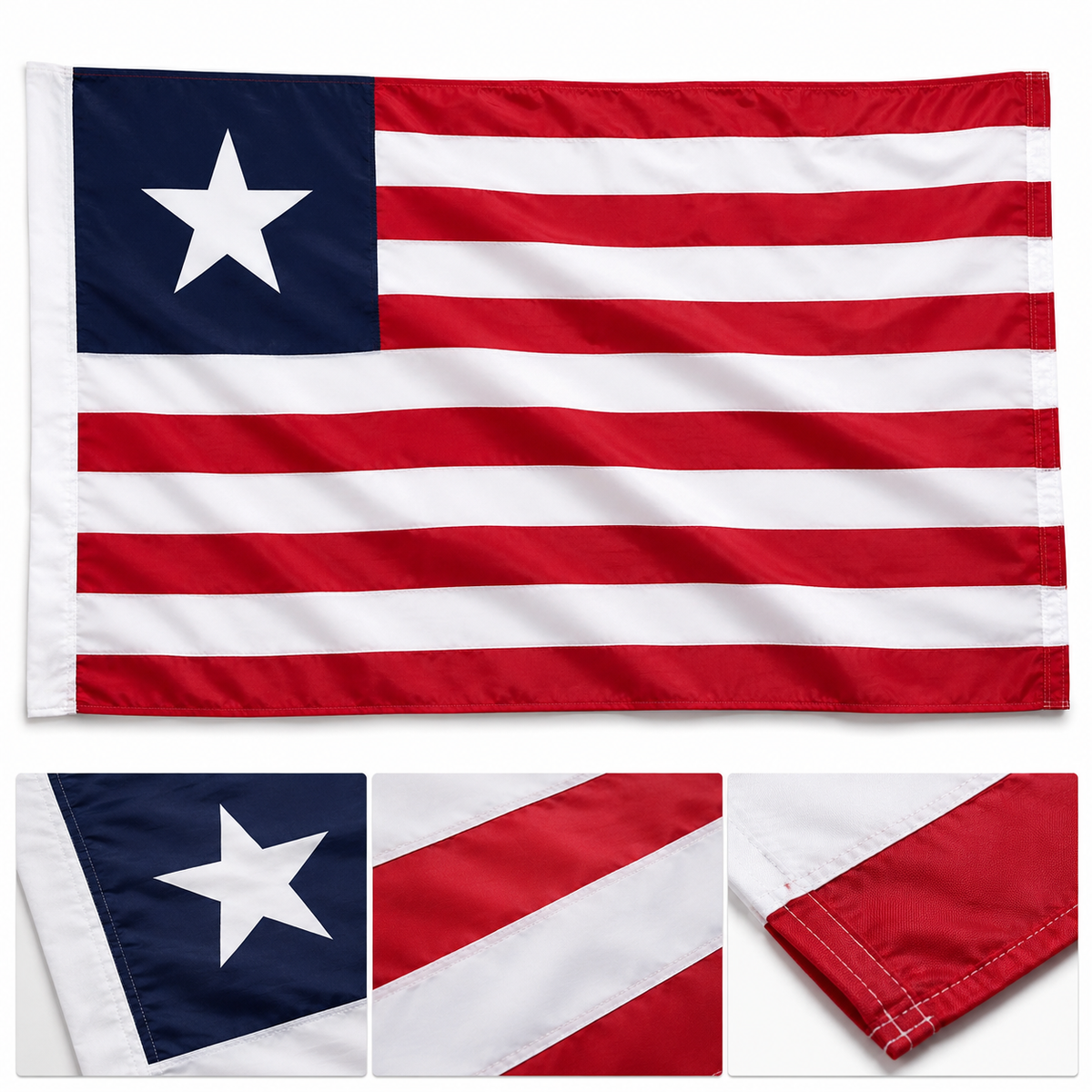 Liberia Flag 2'x3' to 5'x8' Nylon